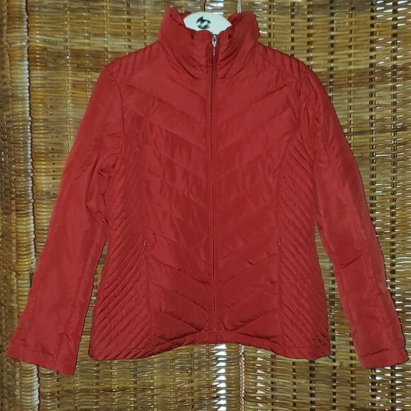 Kenneth Cole Reaction Down Puffer Red Jacket L - Picture 1 of 11